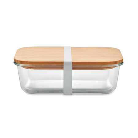 Lunchbox en verre et bambou personnalisée