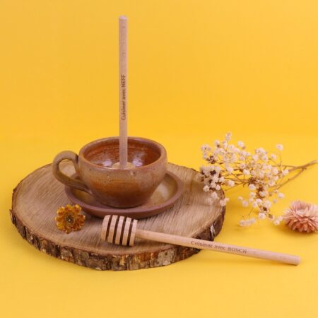 Cuillère à miel en bois personnalisable – Accessoire écologique pour miel