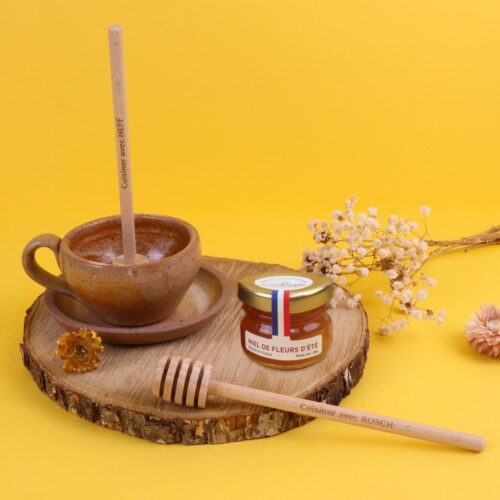 Cuillère à miel en bois personnalisable – Accessoire écologique pour miel – vue 2