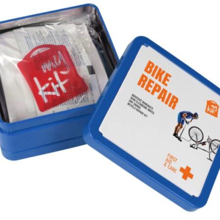 Kit réparation vélo et premiers secours MyKit en boîte métallique personnalisable
