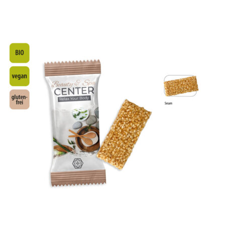 Barre croquante au sésame bio personnalisable