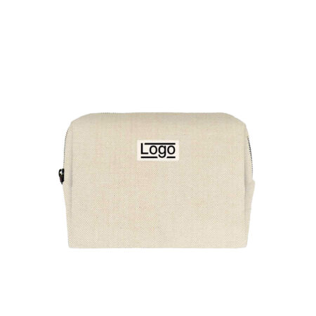 Trousse en jute biologique à fermeture éclair