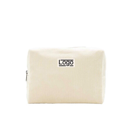 Trousse en velours côtelé biologique à fermeture éclair – vue 2