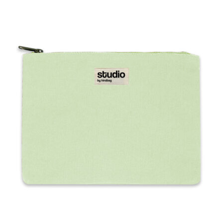 Pochette plate avec fermeture éclair en coton biologique – vue 2