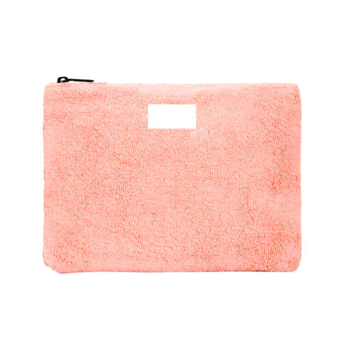 Pochette plate avec fermeture éclair en éponge biologique – vue 2