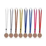 Médaille MDF personnalisée avec cordon satin – vue 2