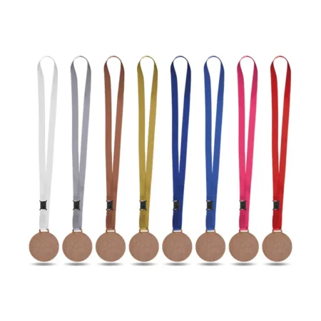Médaille MDF personnalisée avec cordon satin – vue 2