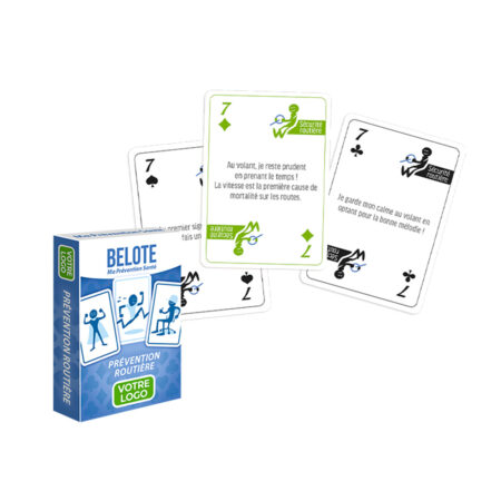 Jeu de Belote Développement durable personnalisé