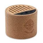 Enceinte sans fil ronde façade liège 6cm – vue 3