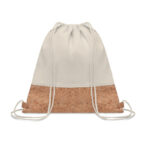 Sac à cordon coton avec empiècement liège