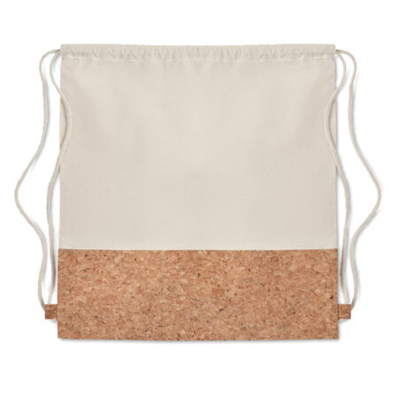 Sac à cordon coton avec empiècement liège – vue 2