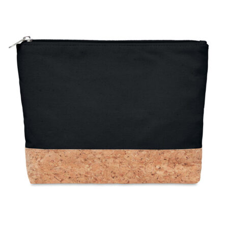 Trousse zippée liège et coton naturel – vue 2