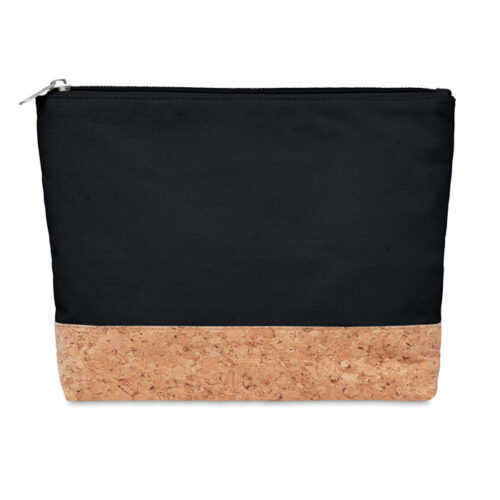 Trousse zippée liège et coton naturel – vue 2