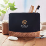 Trousse zippée liège et coton naturel – vue 3
