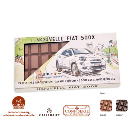 Tablette de chocolat personnalisée 100 g en étui carton
