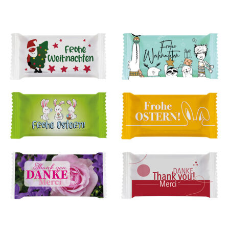 Mini tablettes de chocolat personnalisées 5 g ou 10 g
