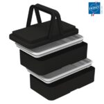 Lunchbox 2 compartiments avec poignées rétractables | Fabriquée en France | Certifiée Origine France Garantie – vue 4