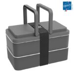 Lunchbox 2 compartiments avec poignées rétractables | Fabriquée en France | Certifiée Origine France Garantie – vue 6