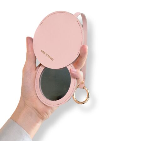 Étui miroir rond en synderme recyclé | Fabriqué en France | Certifié OEKO-TEX