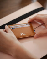 Porte-carte classique personnalisé cuir recyclé - Made in France – vue 3