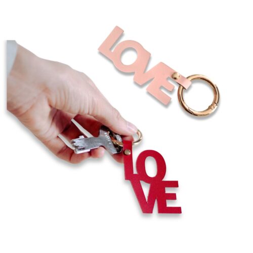 Porte-clés LOVE en synderme recyclé | Fabriqué en France | Certifié OEKO-TEX