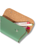 Trousse en cuir recyclé personnalisé éco-responsable Made in France – Image 3