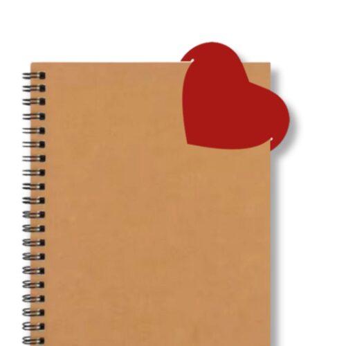 Marque-pages cœur en synderme recyclé | Fabriqué en France | Certifié OEKO-TEX