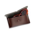 Étui à lunettes à élastique en cuir recyclé Fabriqué en France | Certifié OEKO-TEX – vue 3