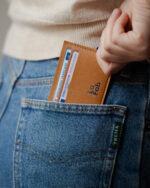 Porte-carte classique personnalisé cuir recyclé - Made in France – vue 2