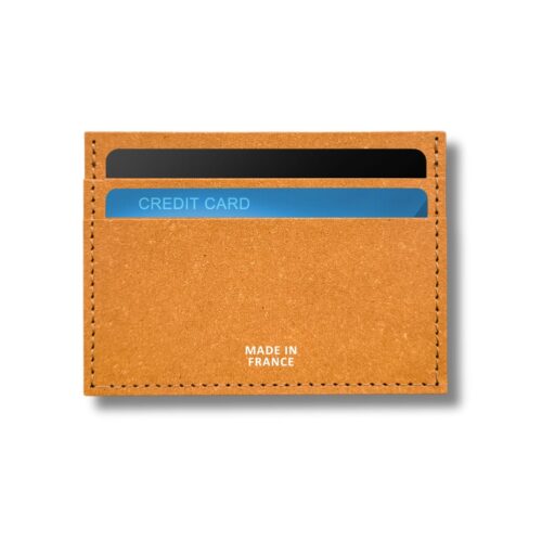 Porte-carte classique personnalisé cuir recyclé - Made in France