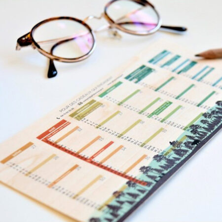 Calendrier en bois – vue 2