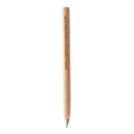 Stylo bille en bois naturel tourné – vue 2