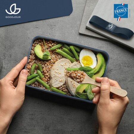 Lunchbox 1 compartiment en plastique recyclé | Fabriquée en France | Certifiée Origine France Garantie