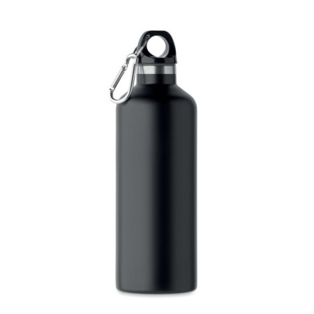 Bouteille à double paroi en acier inoxydable recyclé avec mousqueton