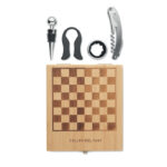 Coffret bambou set à vin et jeu d'échecs – vue 4