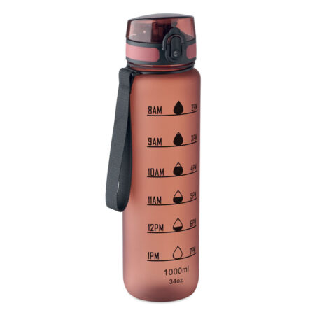 Bouteille de sport en RPET graduée