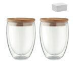 Lot 2 verres à pied en verre 350ml – vue 2