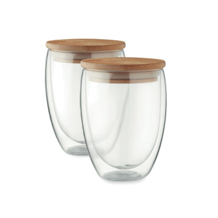 Lot 2 verres à pied en verre 350ml