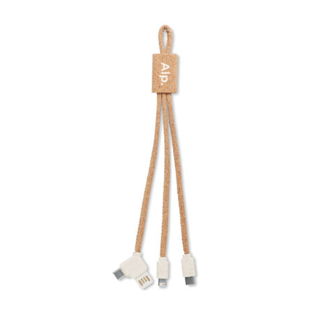 Câble de chargement USB gaine liège – vue 2