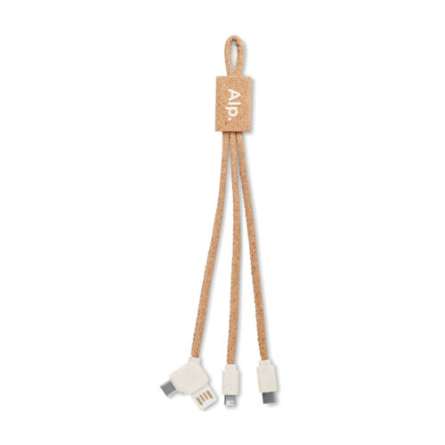 Câble de chargement USB gaine liège – vue 2