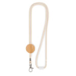 Lanyard tour de cou en coton naturel – vue 2