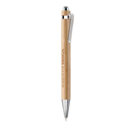 Stylo bille automatique corps bambou naturel – vue 2