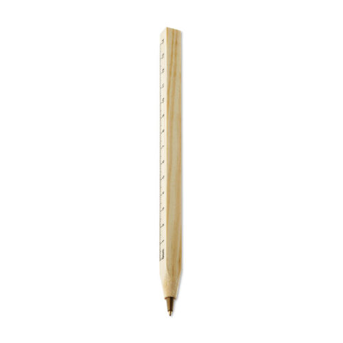 Stylo bille règle intégrée en bois – vue 2