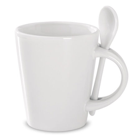 Mug en Céramique avec Petite Cuillère - 300ml