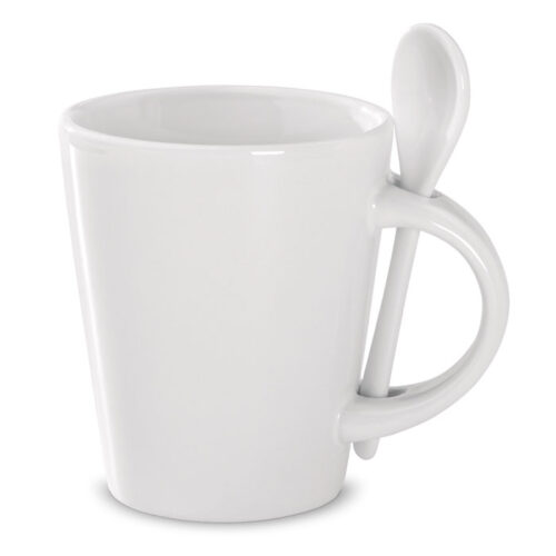 Mug en Céramique avec Petite Cuillère - 300ml