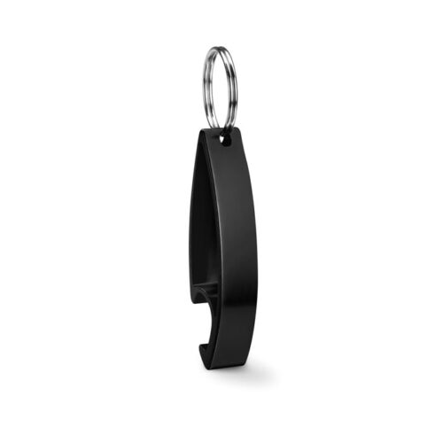 Décapsuleur en aluminium finition brillante avec porte clés
