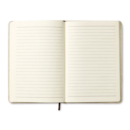 Carnet A5 96 pages couverture toile recyclée – vue 2