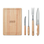 Set 4 ustensiles barbecue en bois naturel – Image 4