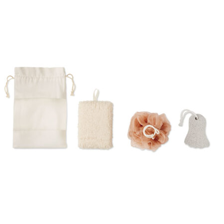 Pochette de bain coton avec accessoires – vue 2