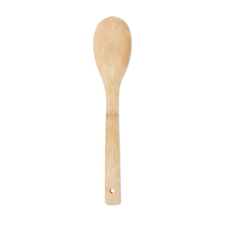 Petite cuillère à salade en bambou naturel – vue 2